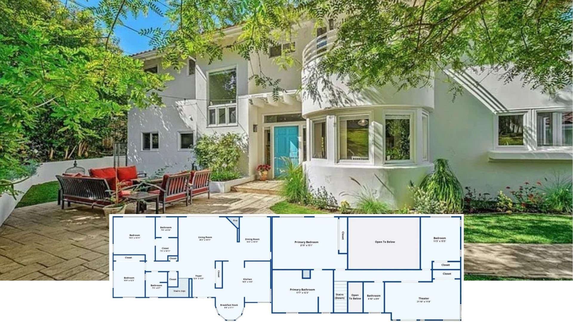 Step Inside This 3,500-Sq. Ft. Mediterranean-Inspired Home with Curved Bay Windows and Poolside Living (Floor Plan)