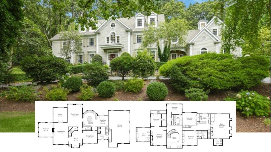 Step Inside This Gracious 5-Bedroom Colonial Estate with Sunroom, Wine Cellar, and Lush Gardens (Approx. 6749 Sq. Ft.)