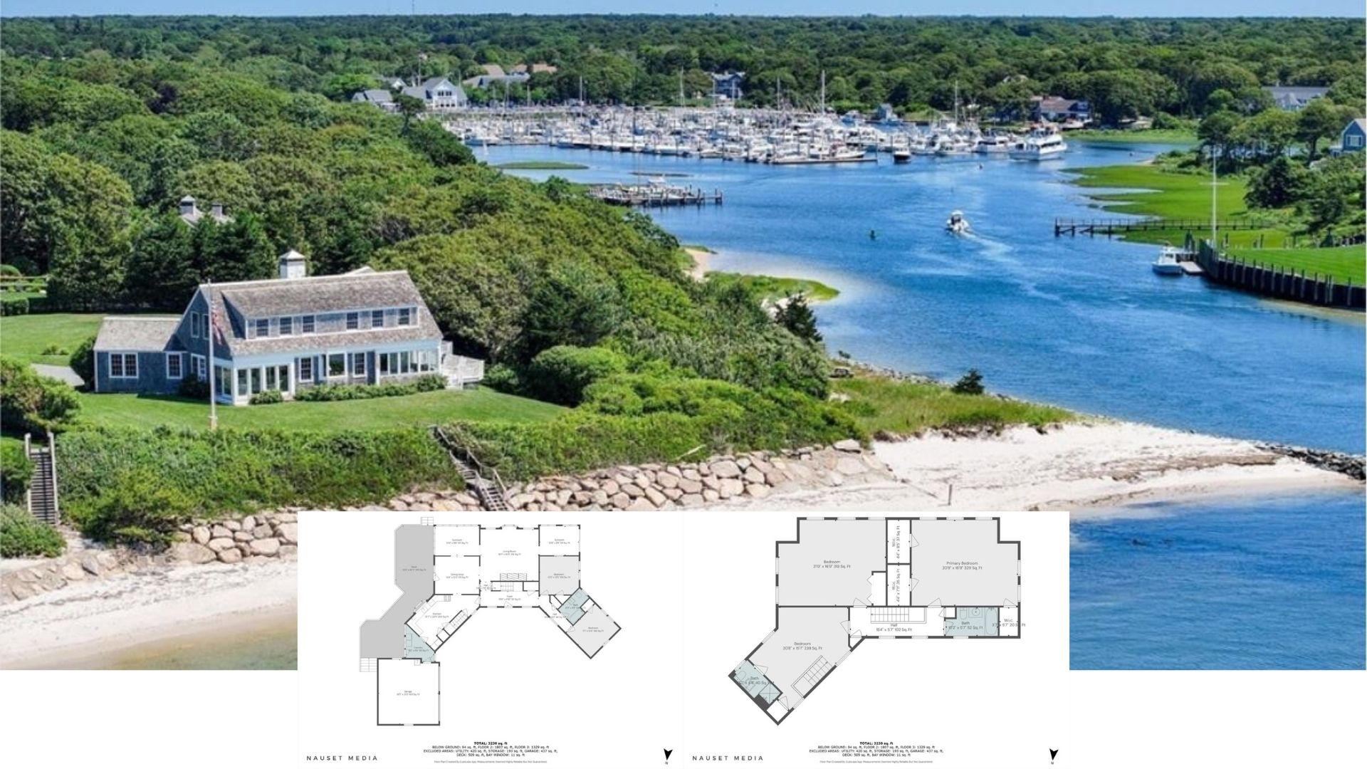 Tour This Breezy 3-Bedroom, 2-Bath Shingle-Style Coastal Retreat with Dual Sunrooms
