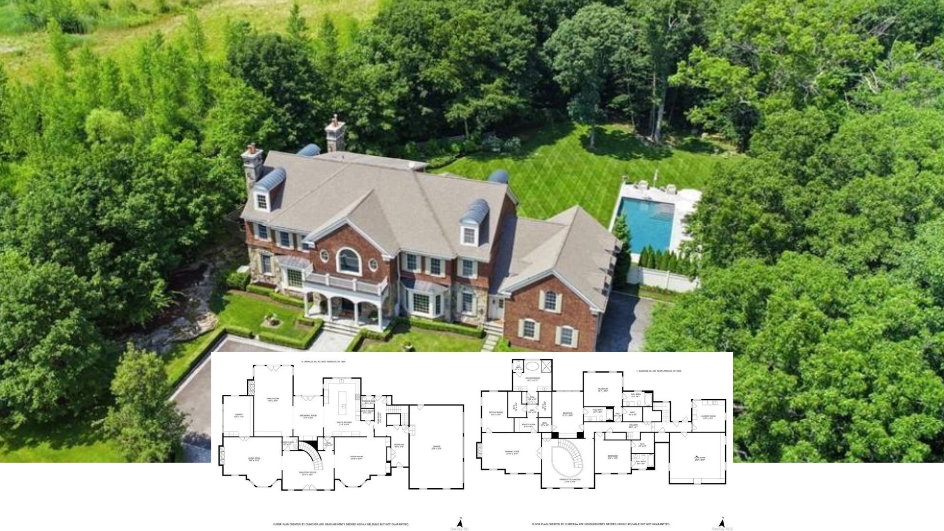 Tour This Grand 5-Bedroom Colonial Estate With a Basement Sports Complex and Resort-Style Pool