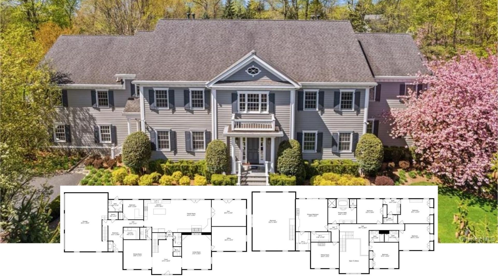 Tour This Grand 6,200-Sq-Ft Colonial Estate with Five Bedrooms, Poolside Oasis & Wine Cellar (Floor Plan)