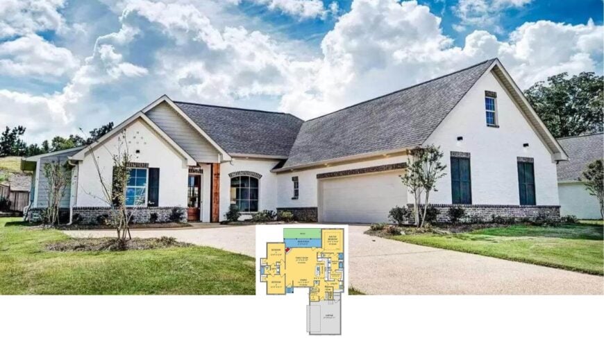 Tour This 3-Bedroom White-Brick Craftsman That Marries Classic Detail with Clean Lines (Floor Plan)