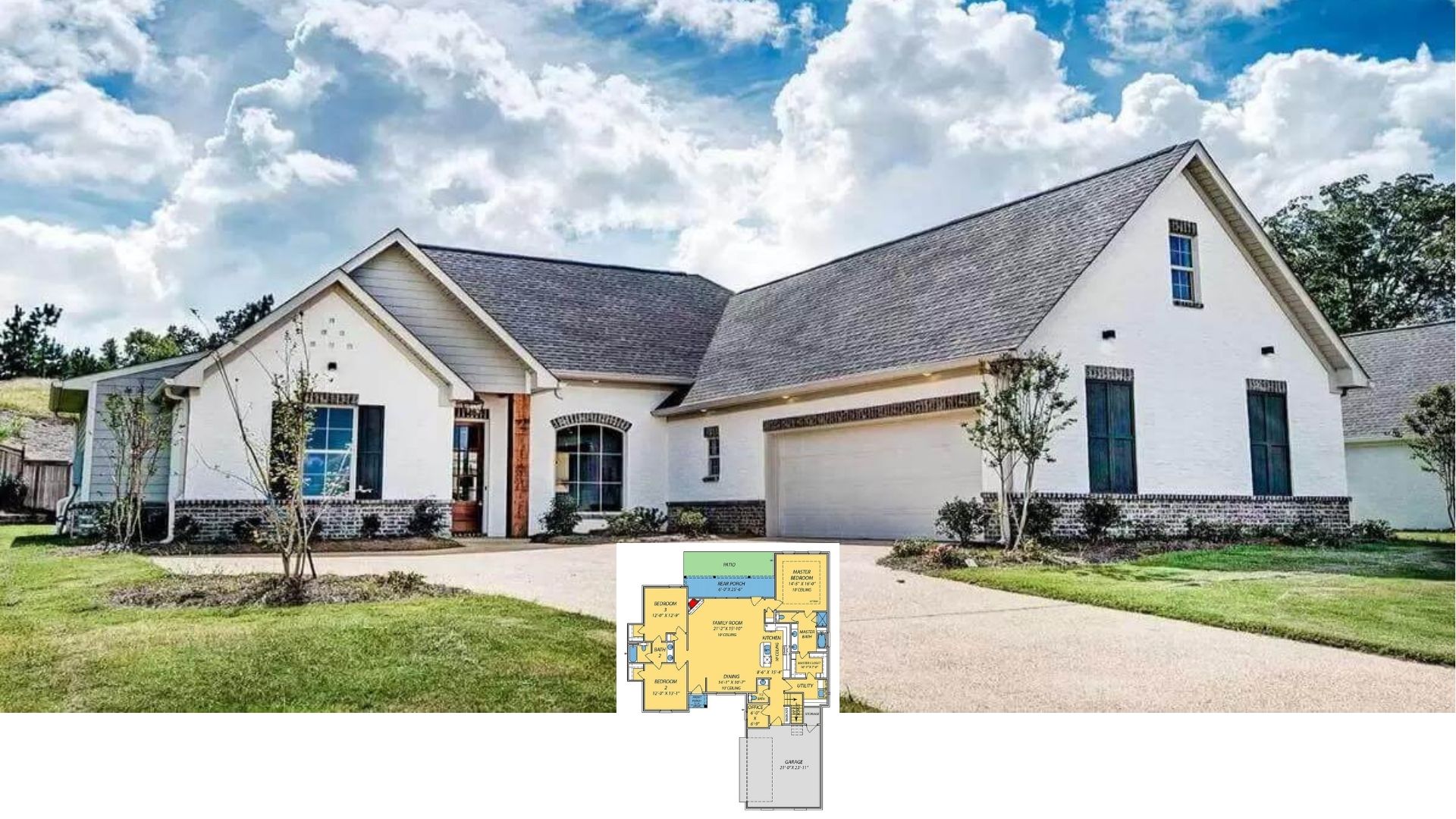 Tour This 3-Bedroom White-Brick Craftsman That Marries Classic Detail with Clean Lines (Floor Plan)