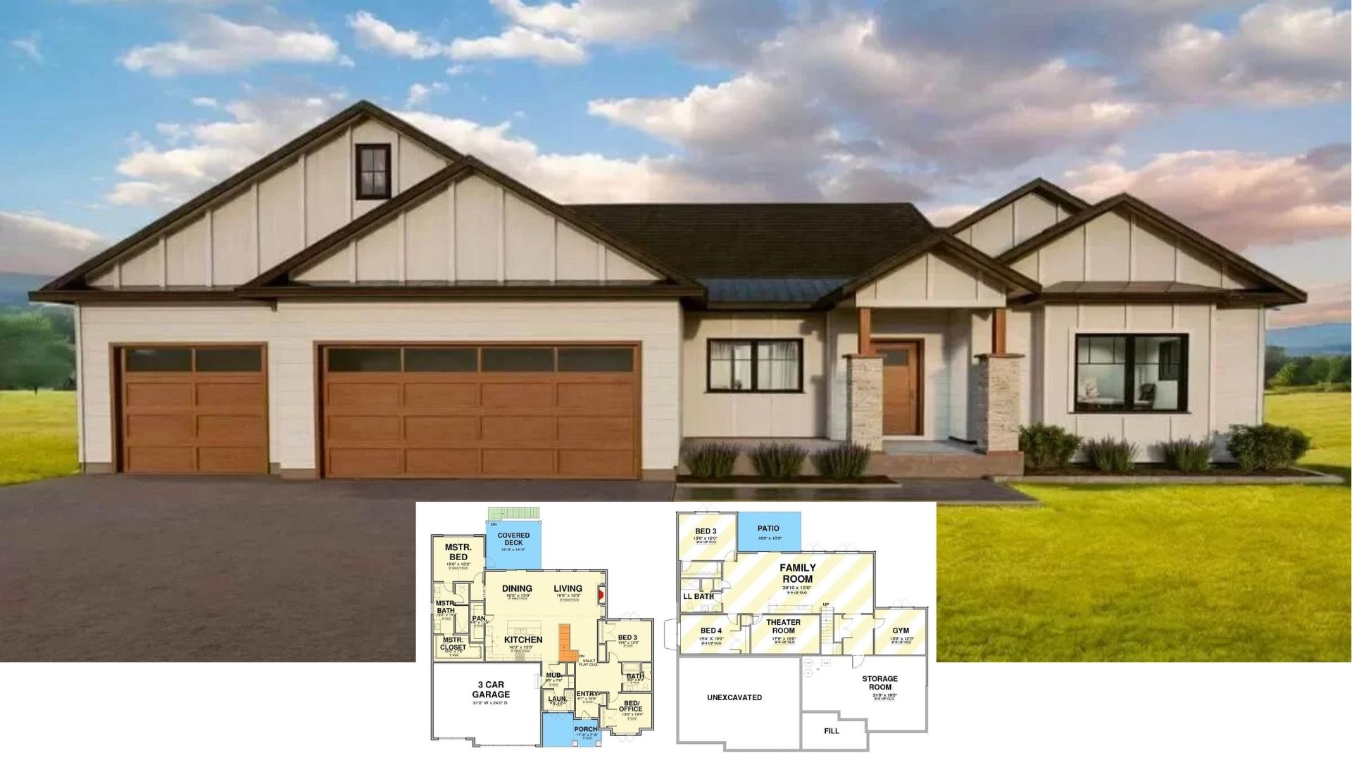 Tour This Contemporary Craftsman Stunner With a Three-Car Garage and a Surprise Walk-Out Lower Level