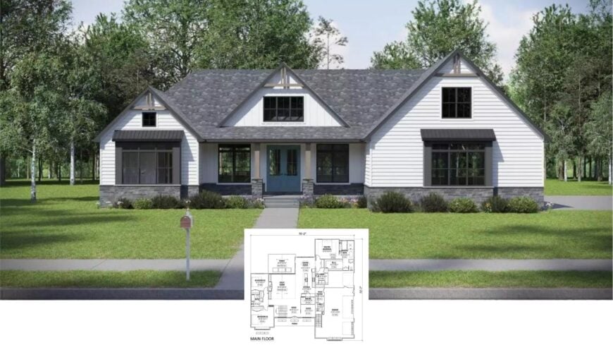 Step Inside This 3,200-Sq-Ft Modern Craftsman with a Vaulted Great Room and Party-Ready Basement