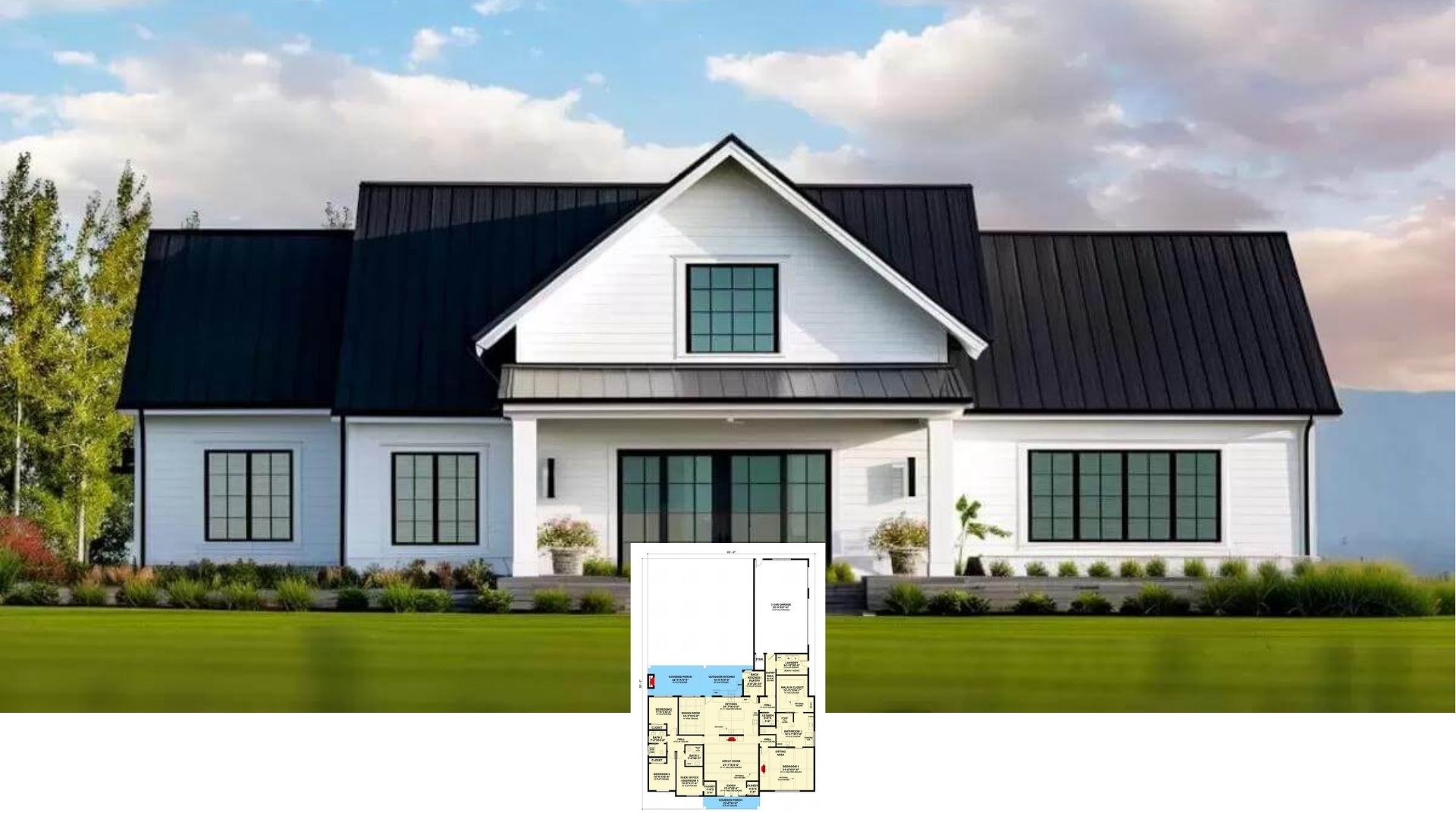 Step Inside This 4-Bedroom Farmhouse with Dramatic Vaulted Ceilings and an Outdoor Kitchen (3,200 Sq. Ft.)