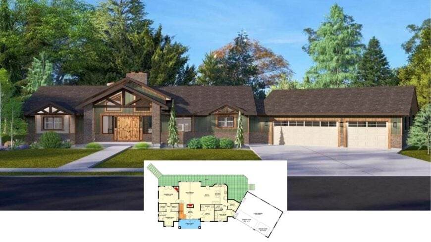 Step Inside This 4-Bedroom, 3,800 Sq. Ft. Craftsman Home with a Striking Double Gable Roof (Floor Plan)