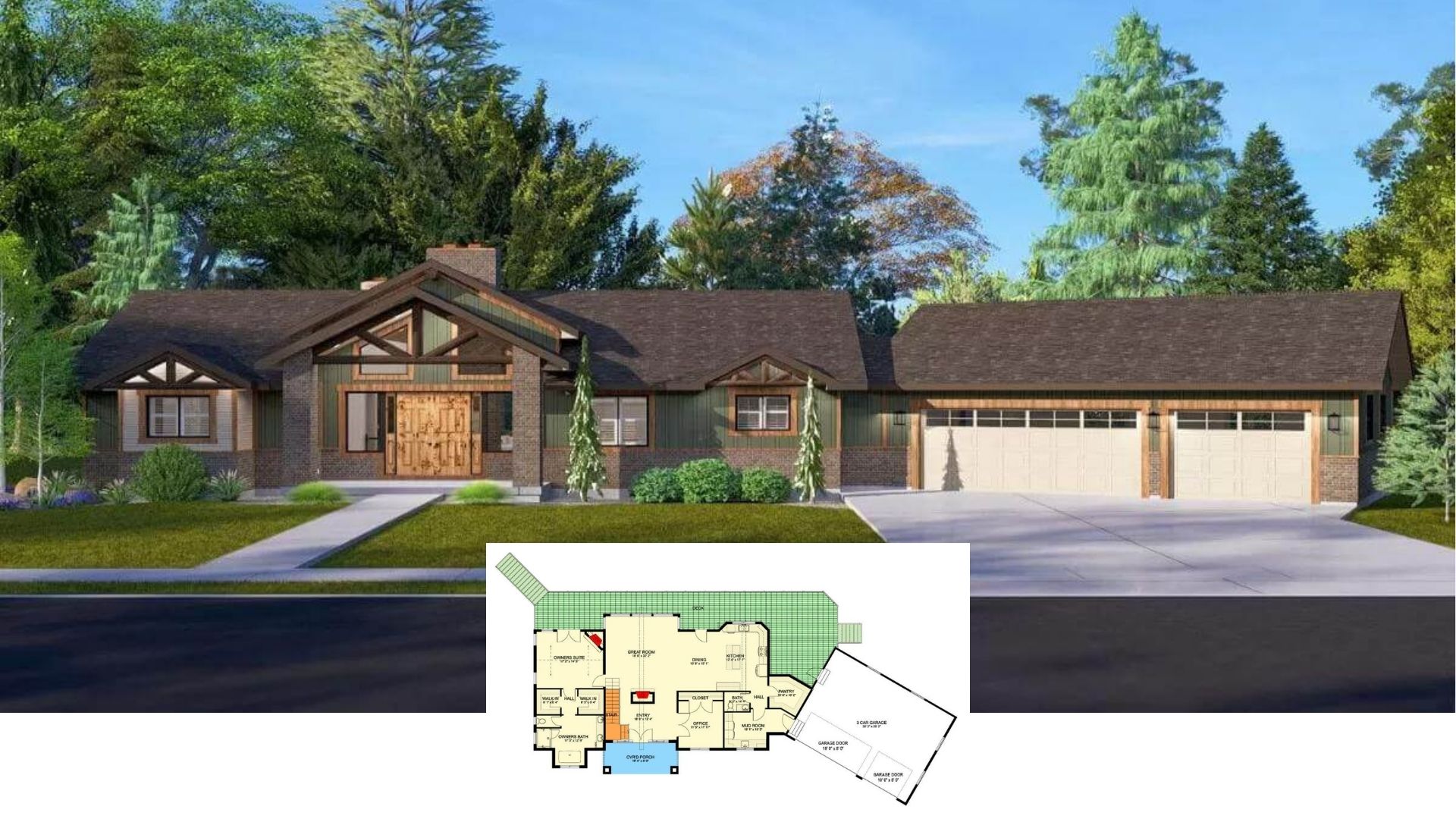 Step Inside This 4-Bedroom, 3,800 Sq. Ft. Craftsman Home with a Striking Double Gable Roof (Floor Plan)