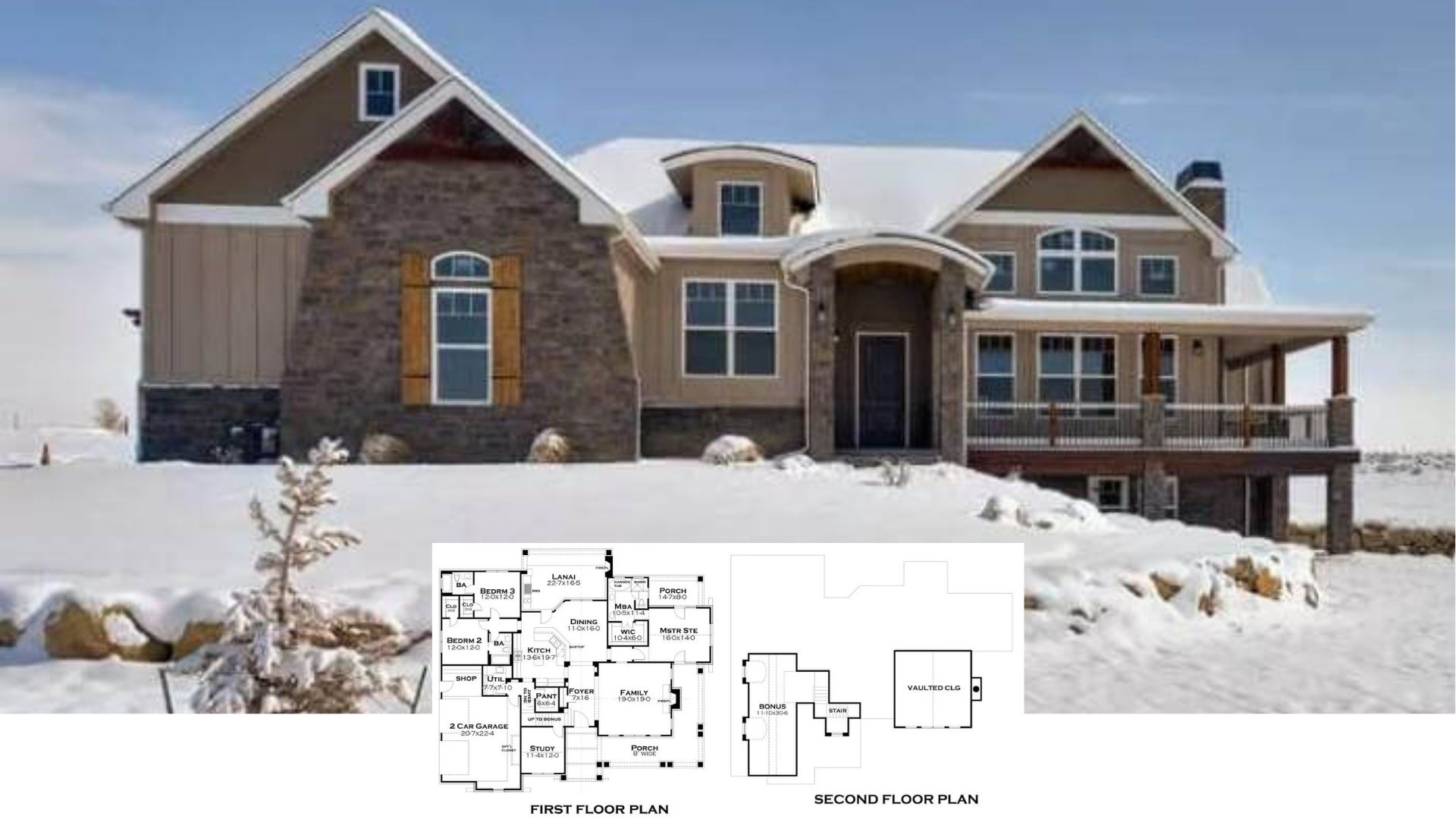 Tour This 3,400-Sq-Ft Craftsman Gem with Stone Facade, Vaulted Ceilings, and a Three-Car Garage