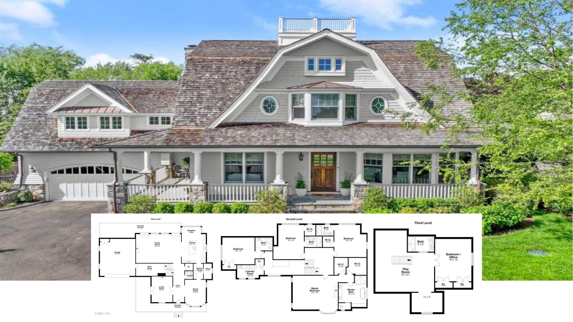 Step Inside This Three-Level 3-Bedroom Craftsman with a Grand Porch and Poolside Living