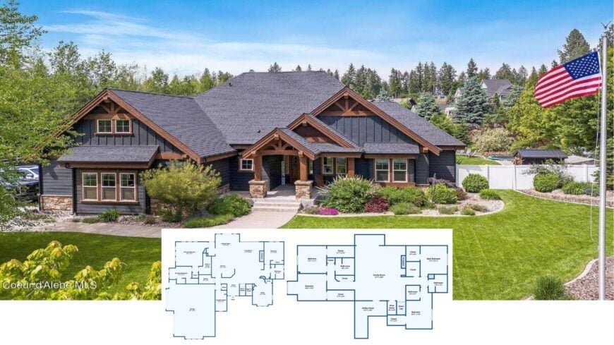 Tour This 3,400-Sq-Ft Timber-Rich Craftsman Home with 4 Bedrooms, 3.5 Baths, and a Wine Nook (Floor Plan)