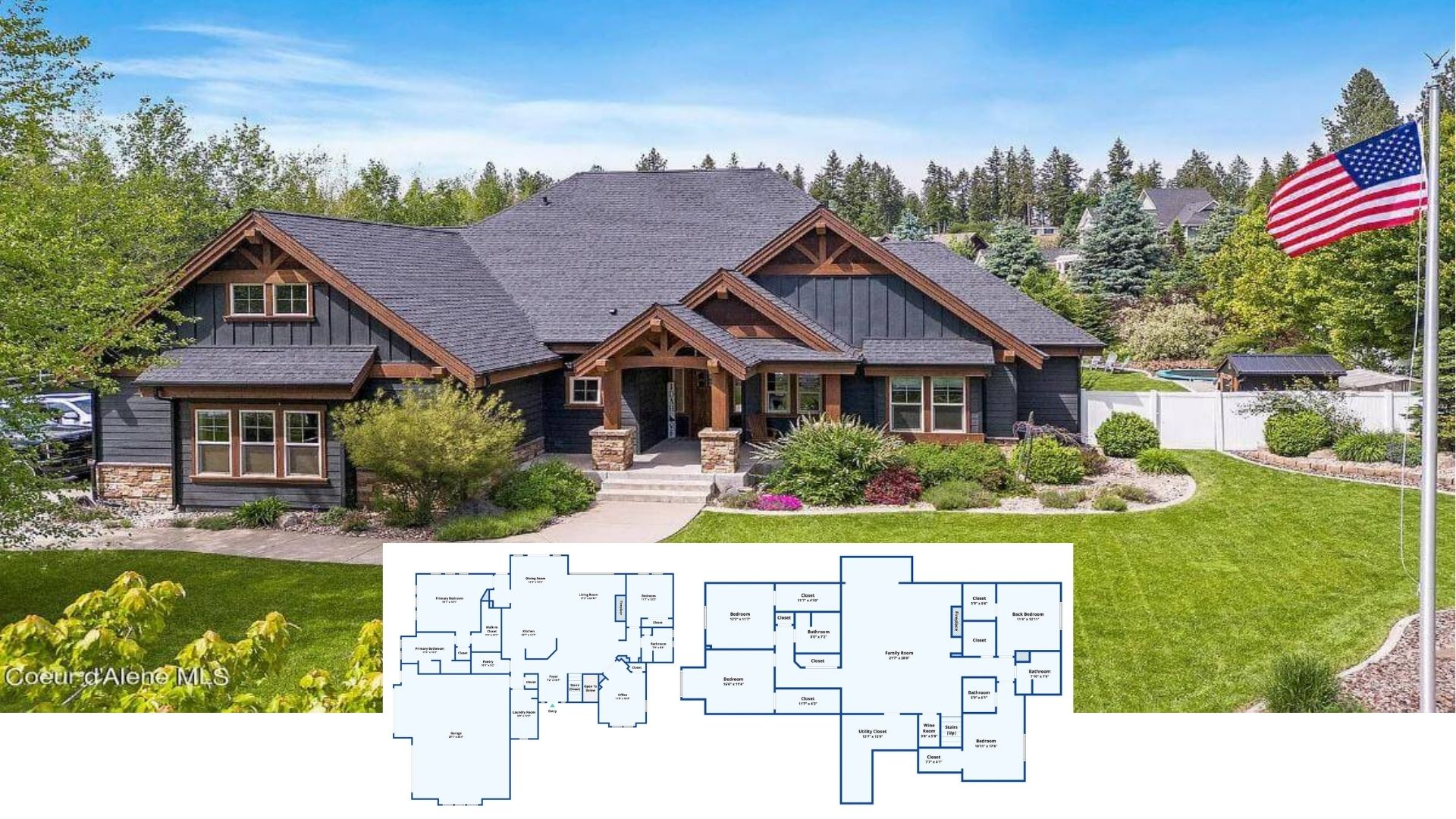 Tour This 3,400-Sq-Ft Timber-Rich Craftsman Home with 4 Bedrooms, 3.5 Baths, and a Wine Nook (Floor Plan)