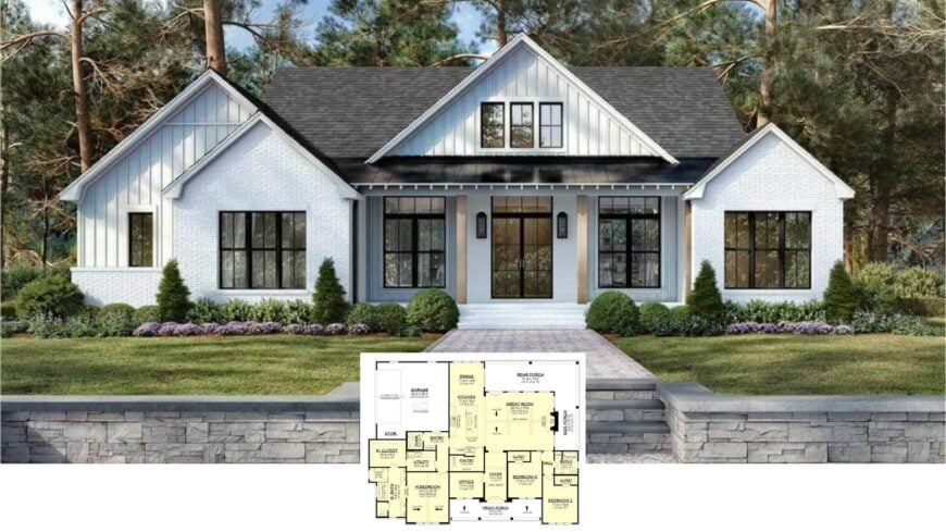 Tour This Symmetrically Chic 3-Bedroom Craftsman Home with Vaulted Great Room (2,650 Sq. Ft. Floor Plan)