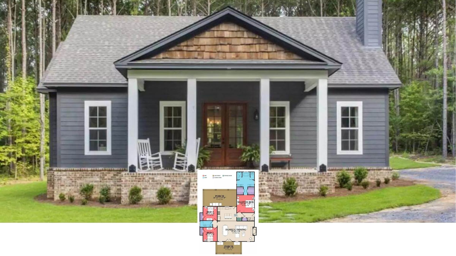 Step Onto the Porch of This Picture-Perfect 3-Bedroom Craftsman Bungalow Nestled Among Tall Pines