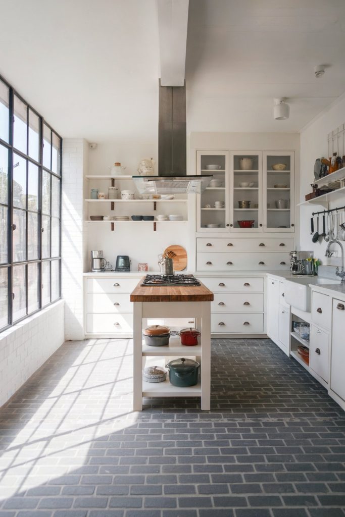 Do Kitchens Look Good with a Brick Floor? Really? You Be the Judge ...