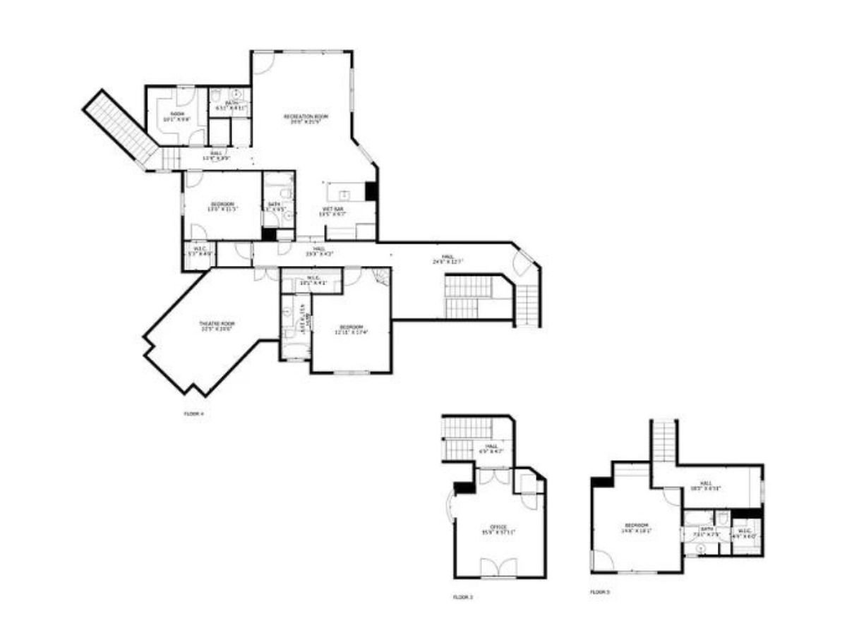 Floor plan of the mansion.
