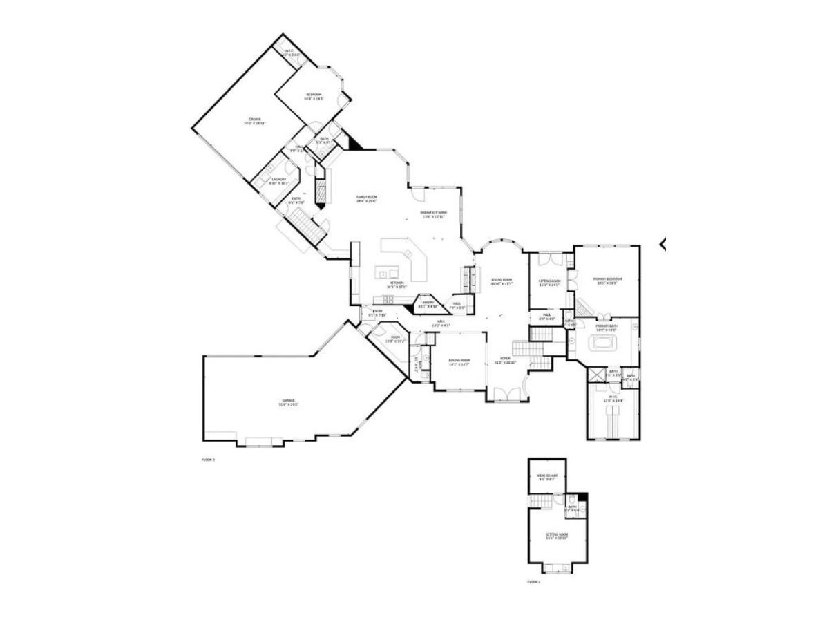 Floor plan of the mansion.