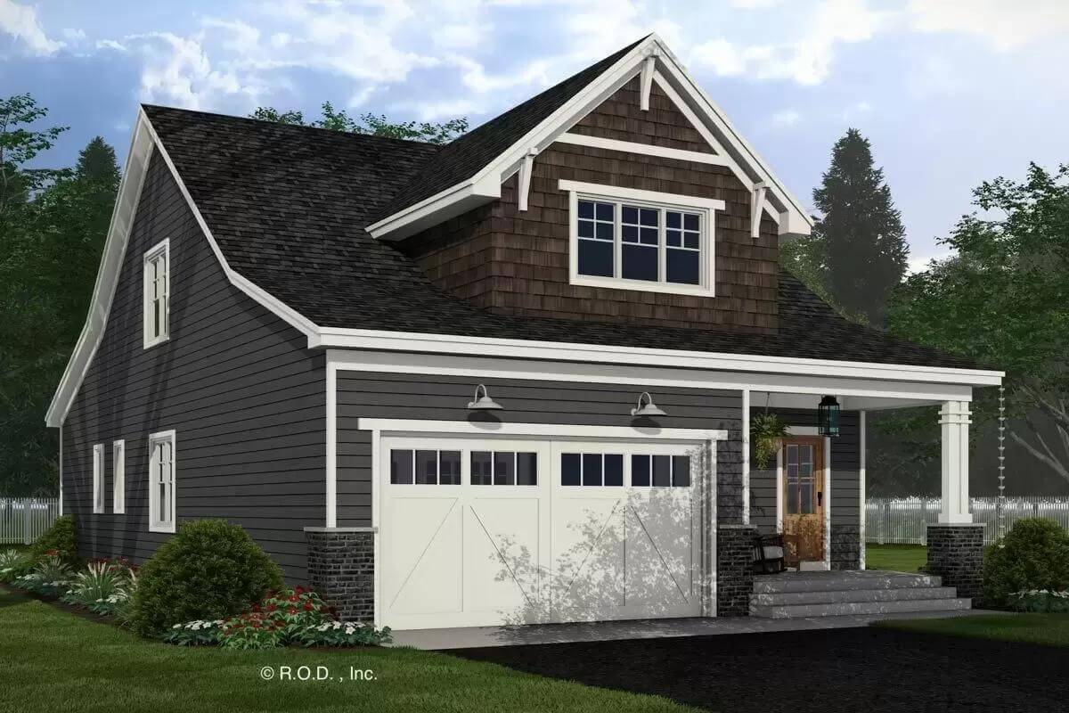 4-Bedroom Craftsman Home with Loft and Double Garage (Floor Plan)