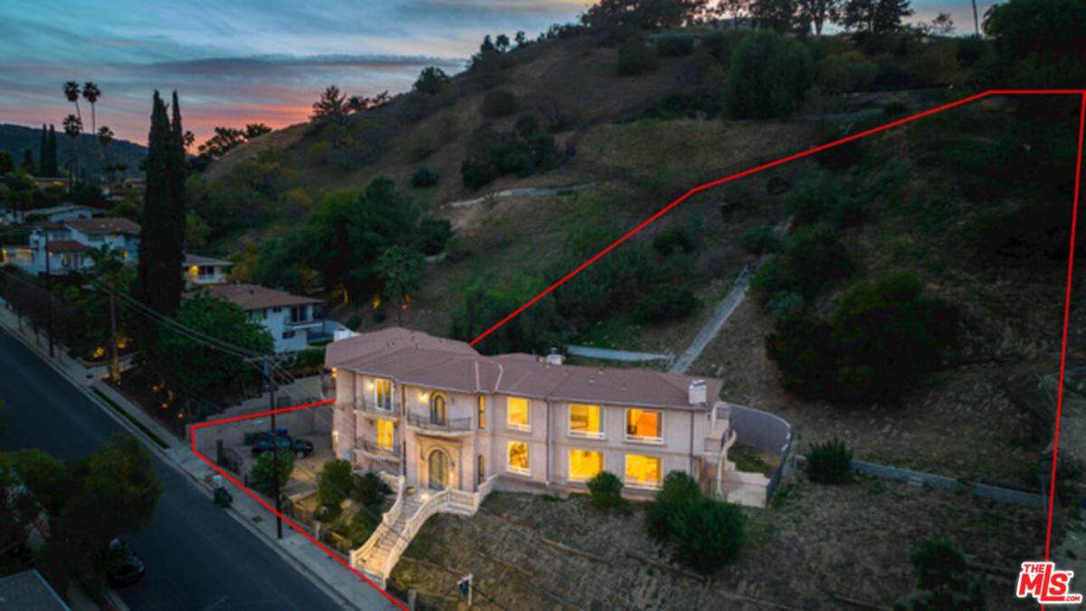 Aerial view of the property.