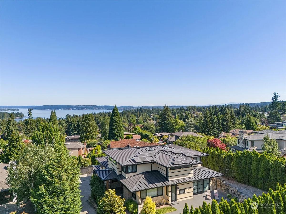 Aerial view of the mansion.