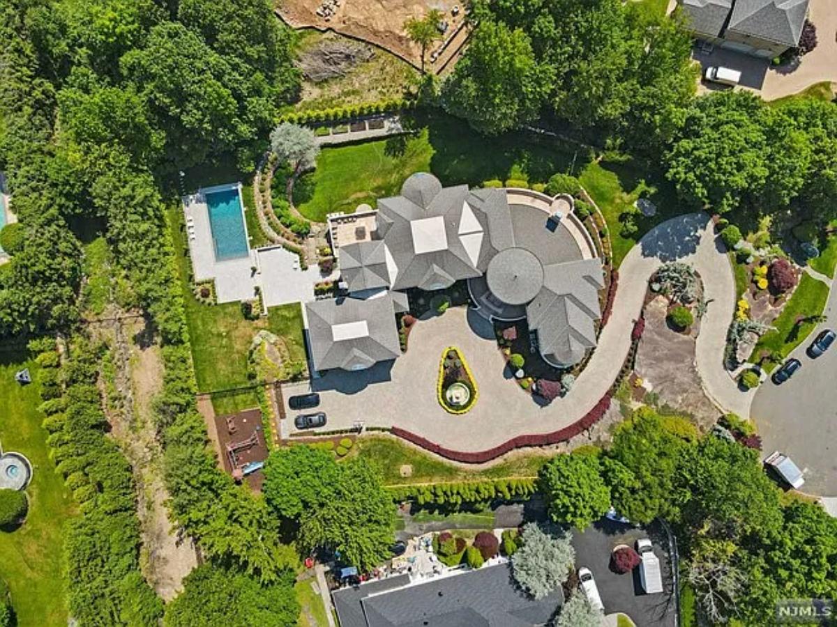 Aerial top view of the property.