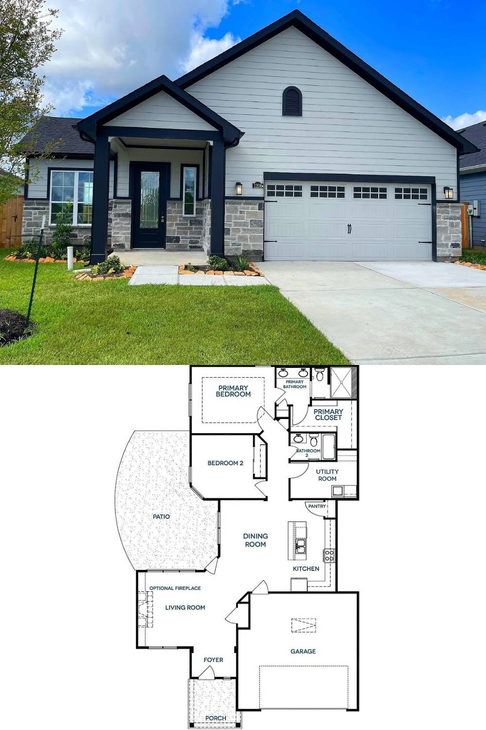 2-Bedroom Traditional Style Single Family Home