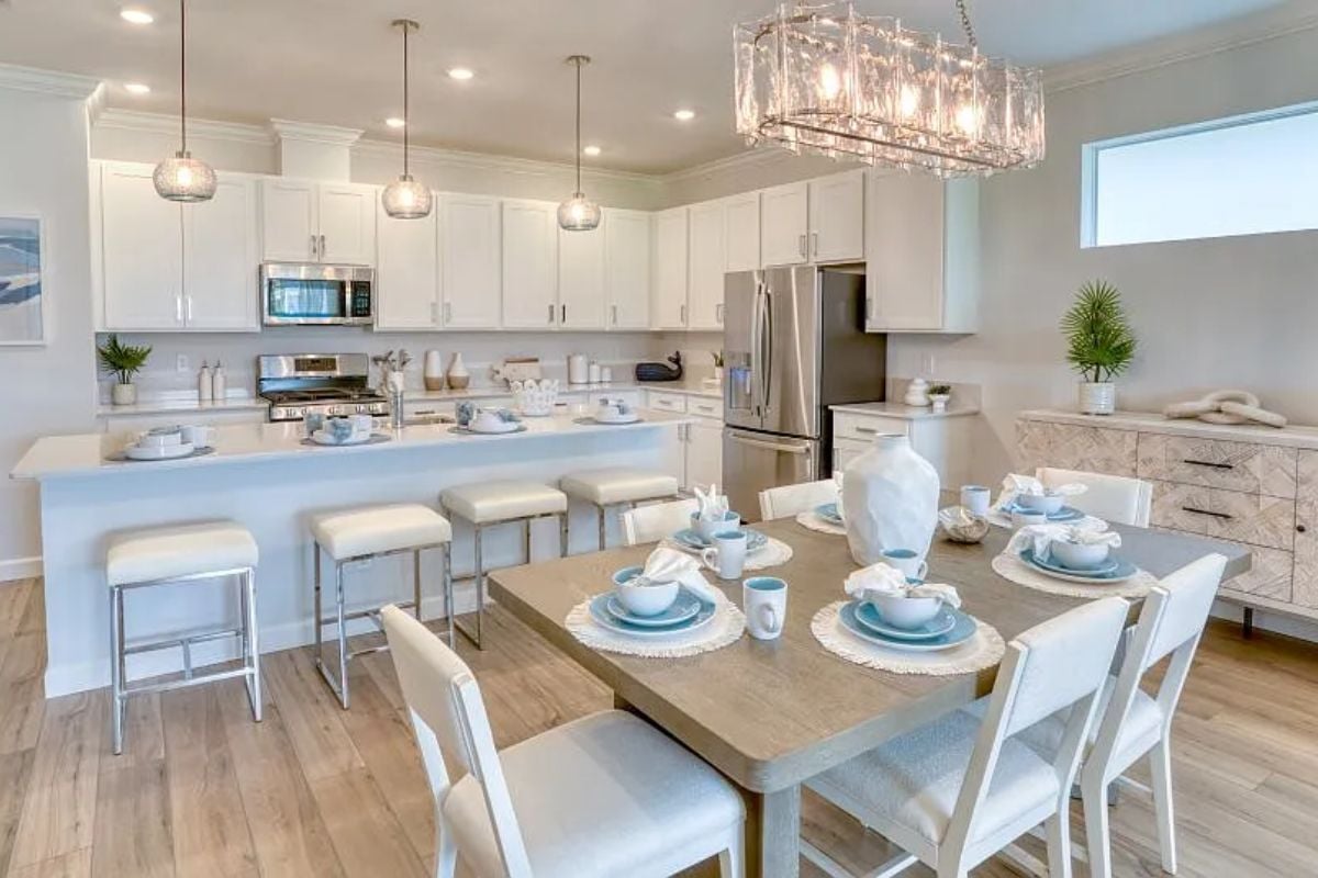 Kitchen and dining area