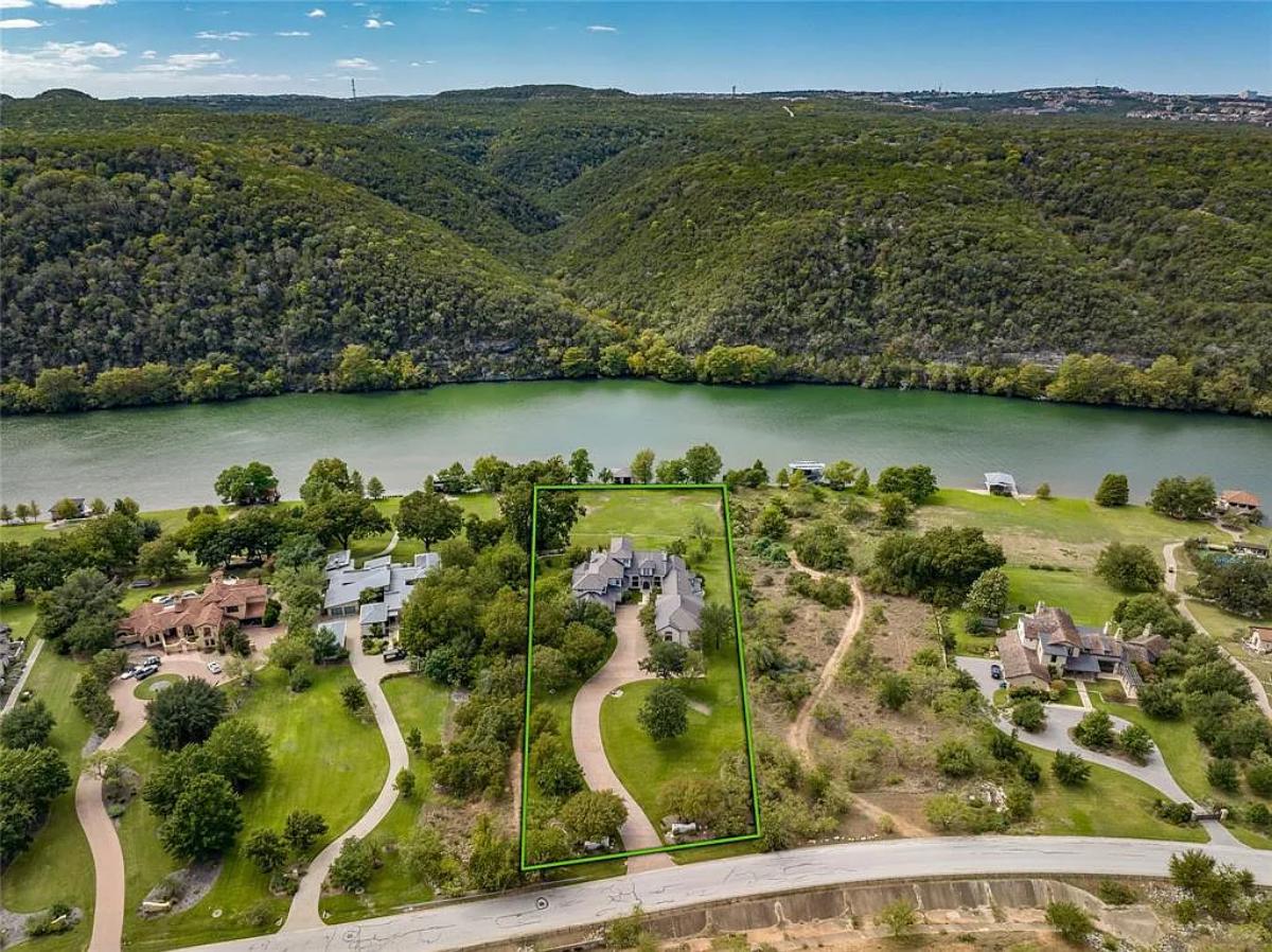 Aerial view of the property.