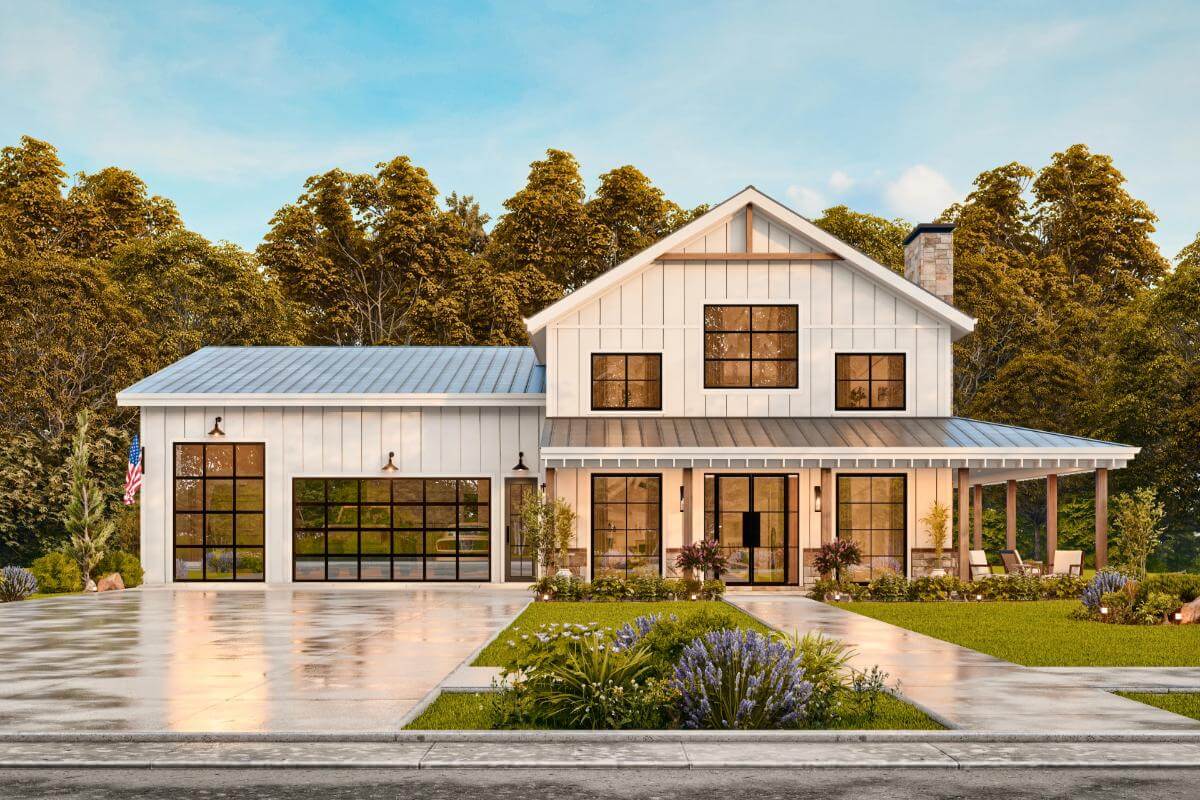 Whistlewood 3-Bedroom Modern Farmhouse with Wraparound Porch and Loft (Floor Plan)