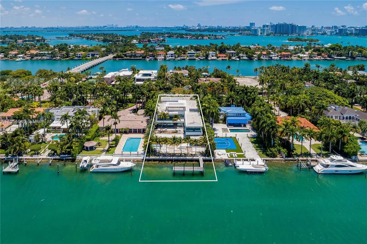 Aerial view of the property.