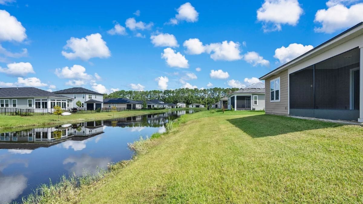 The property's backyad.
