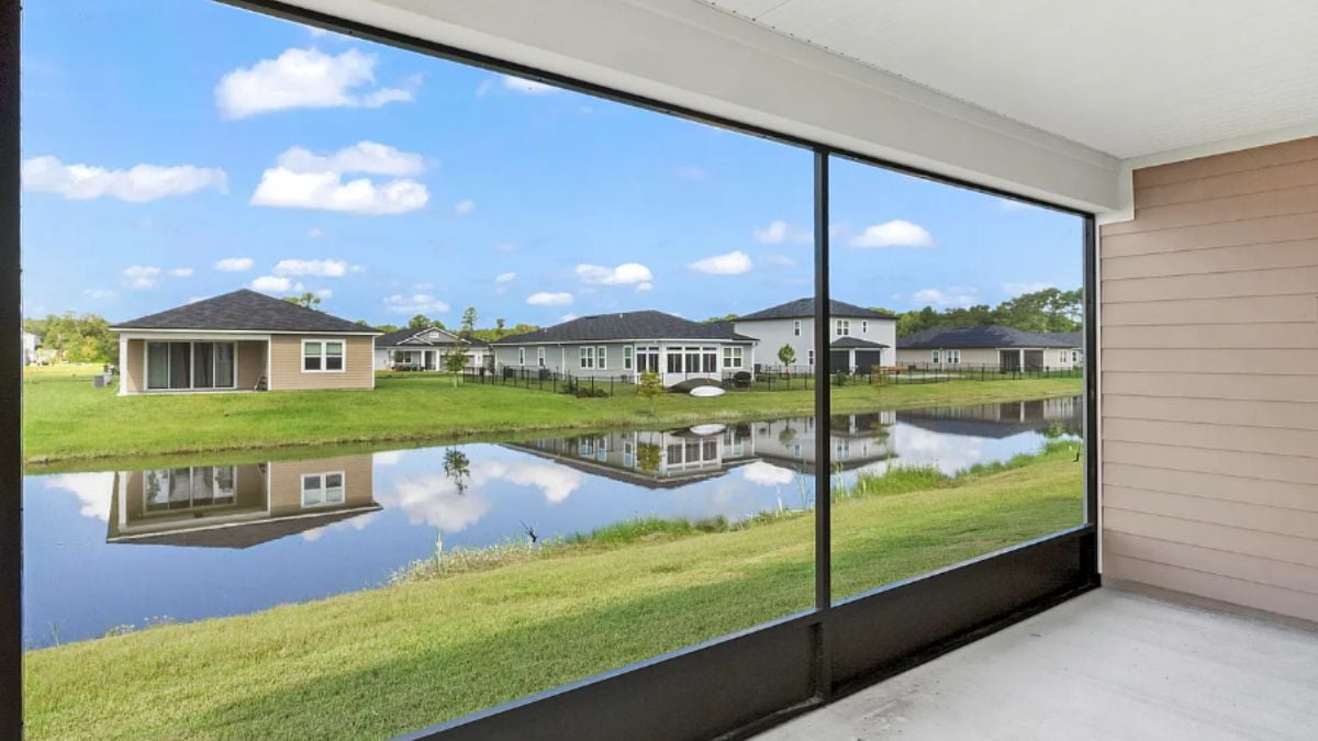A screened patio.