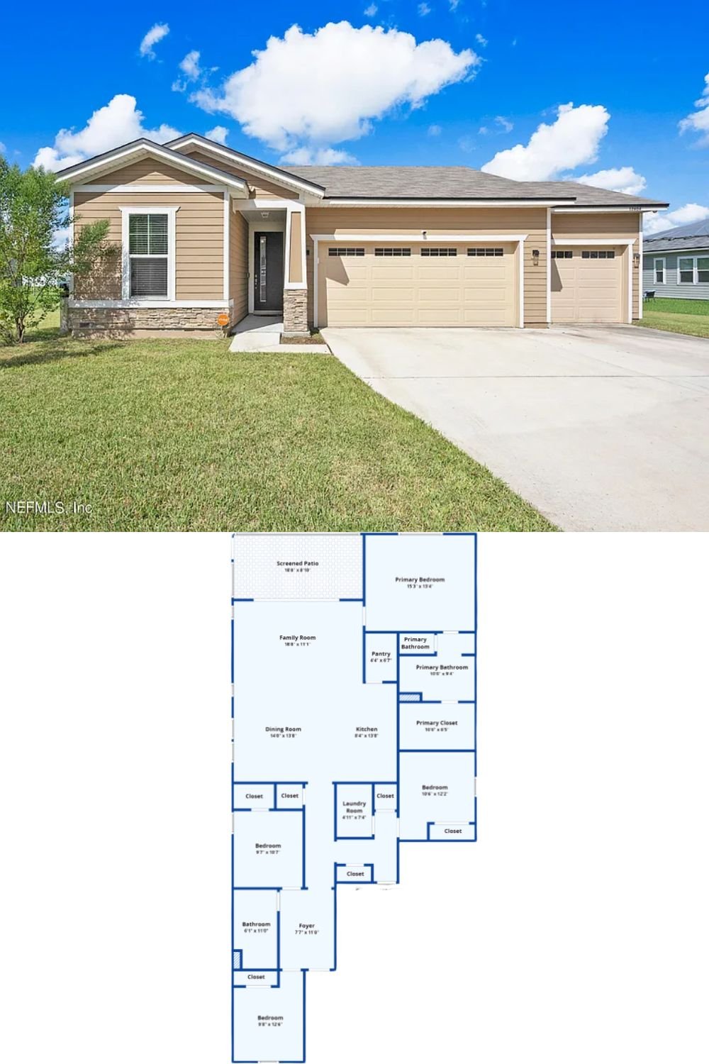 4-Bedroom Ranch Style Single Family Home 