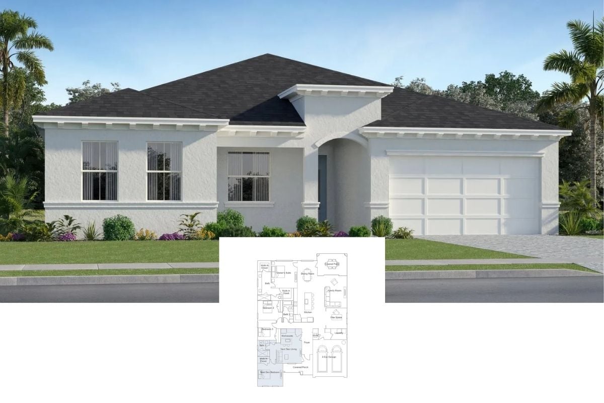 4-Bedroom Single Family Home with Private Entry and Covered Terrace (2,638 Sq. Ft. Floor Plan)
