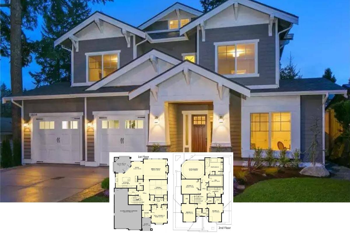 Sequioa Heights 4-Bedroom Craftsman Home with Bonus Room and Covered Patio (Floor Plan)