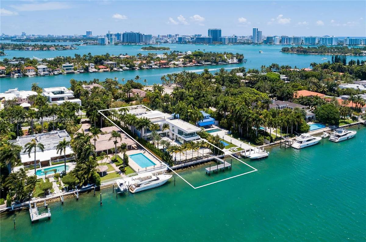 Aerial view of the property.
