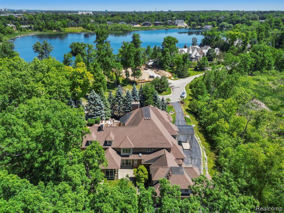 Aerial view of the property.