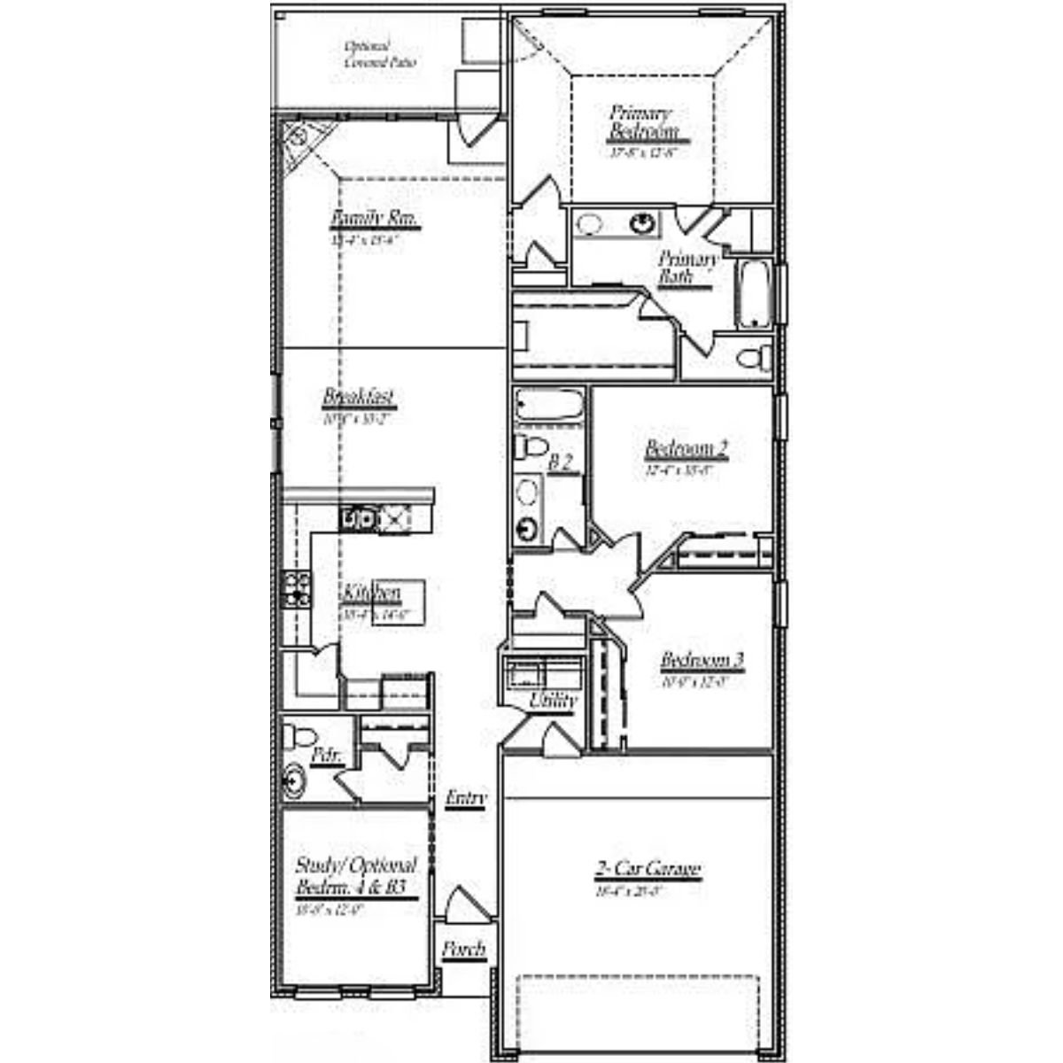 A floor plan with a living room, a dining room, a kitchen, bedrooms, bathrooms, and an office.