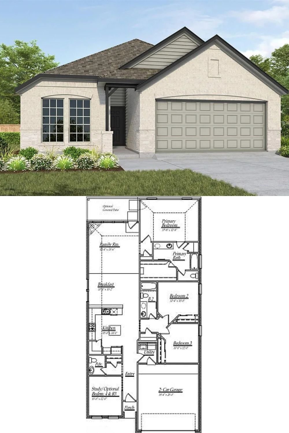 4-Bedroom Traditional Style Single Family Home
