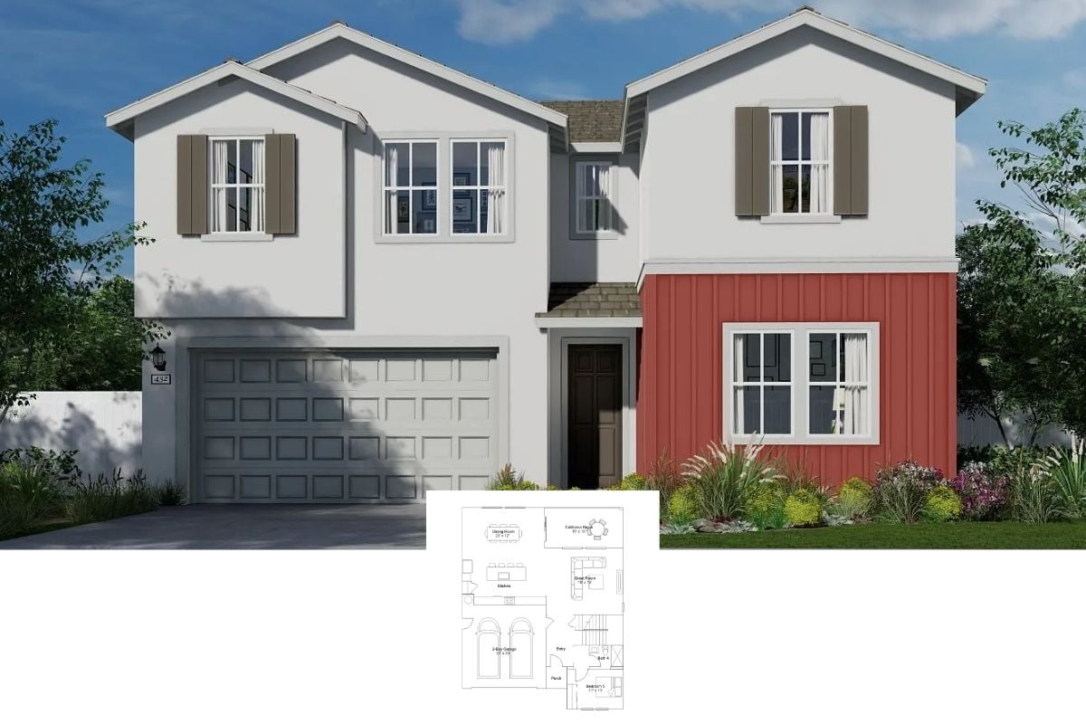 5-Bedroom Single Family Home with 2-Bay Garage (2,793 Sq. Ft. Floor Plan)