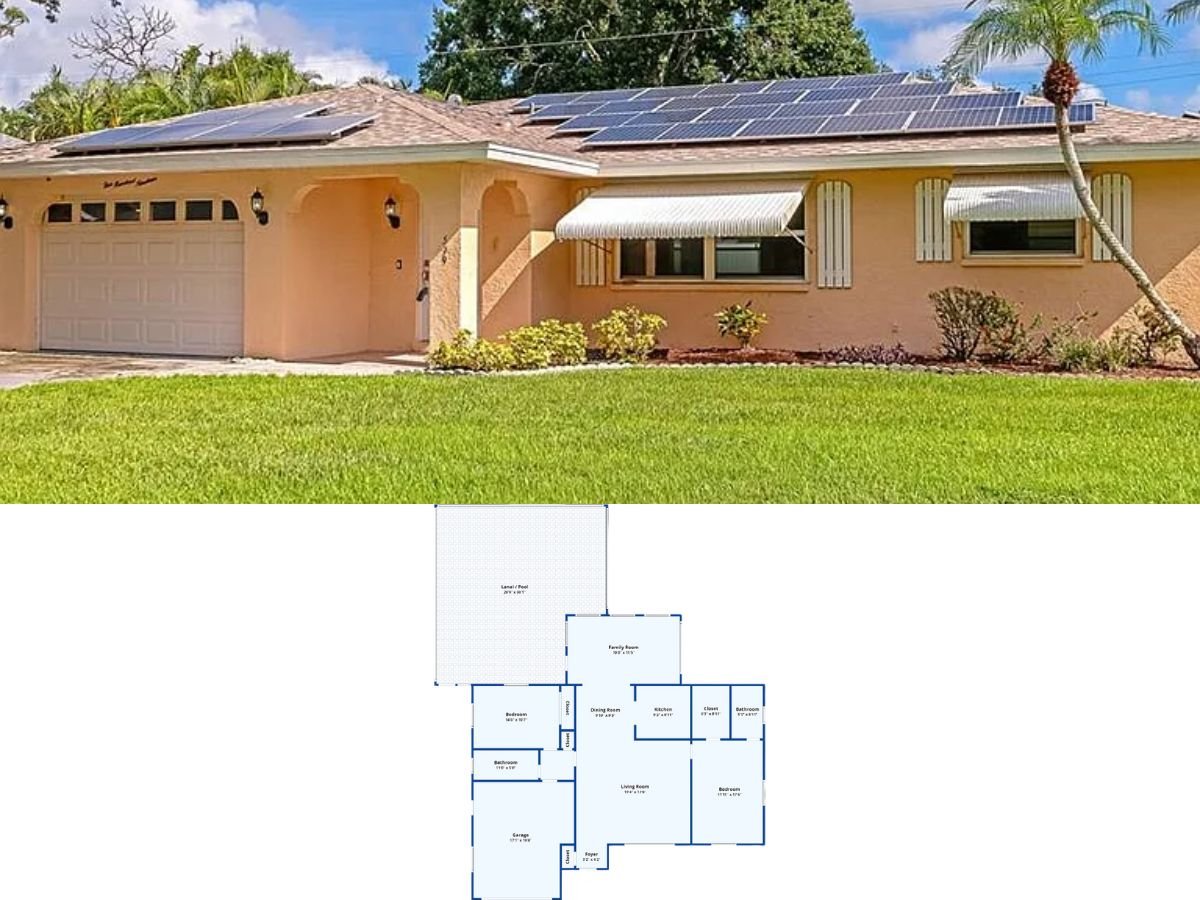 2-Bedroom Ranch Style Single Family Home (1,496 Sq. Ft. Floor Plan)