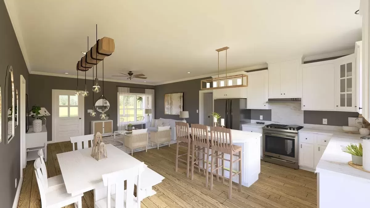 Dining and kitchen
