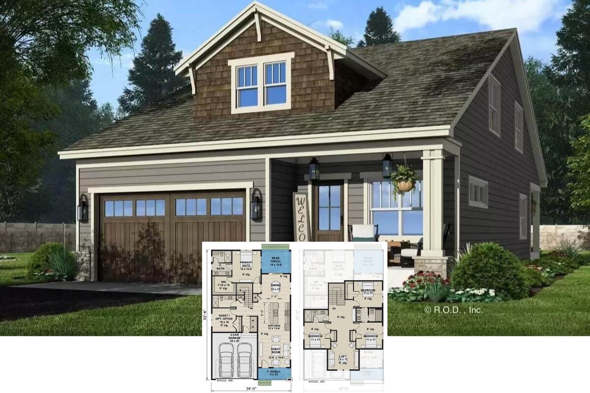 Traditional Style 5-Bedroom Home with Loft and Jack & Jill Bathroom (Floor Plan)