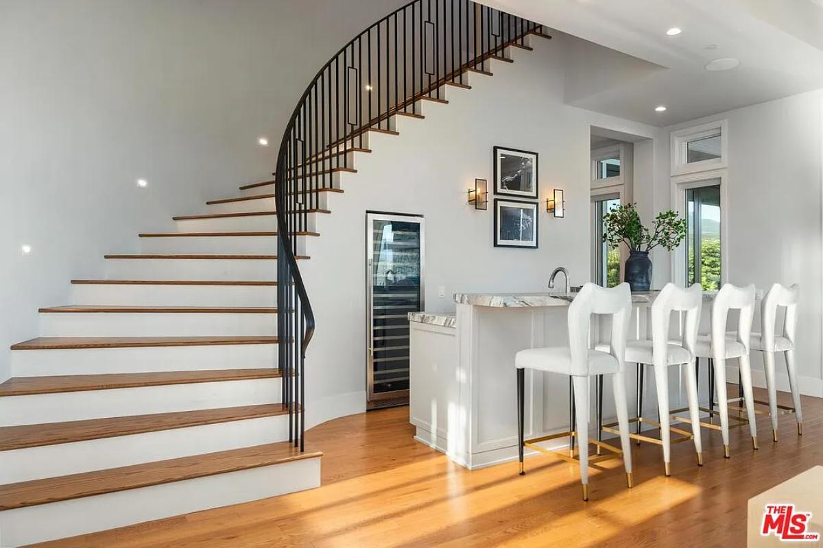 Bar underneath the stairs.