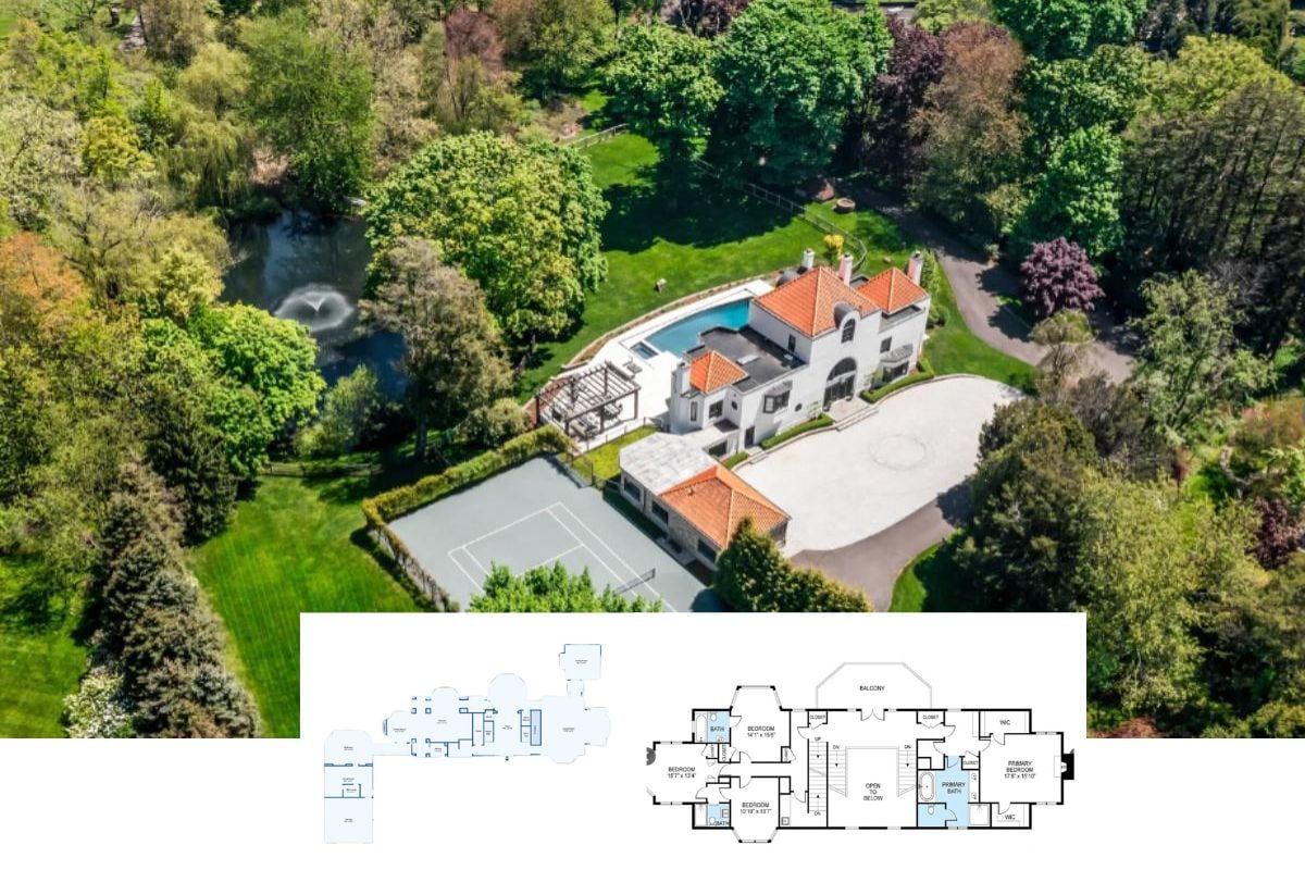 6-Bedroom Gated Compound with Pond and Tennis Court
