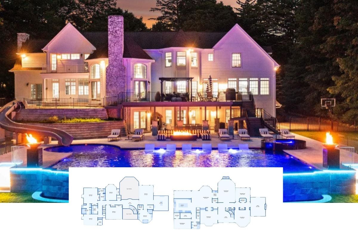 7-Bedroom Estate with Saltwater Pool and 40-ft Water Slide