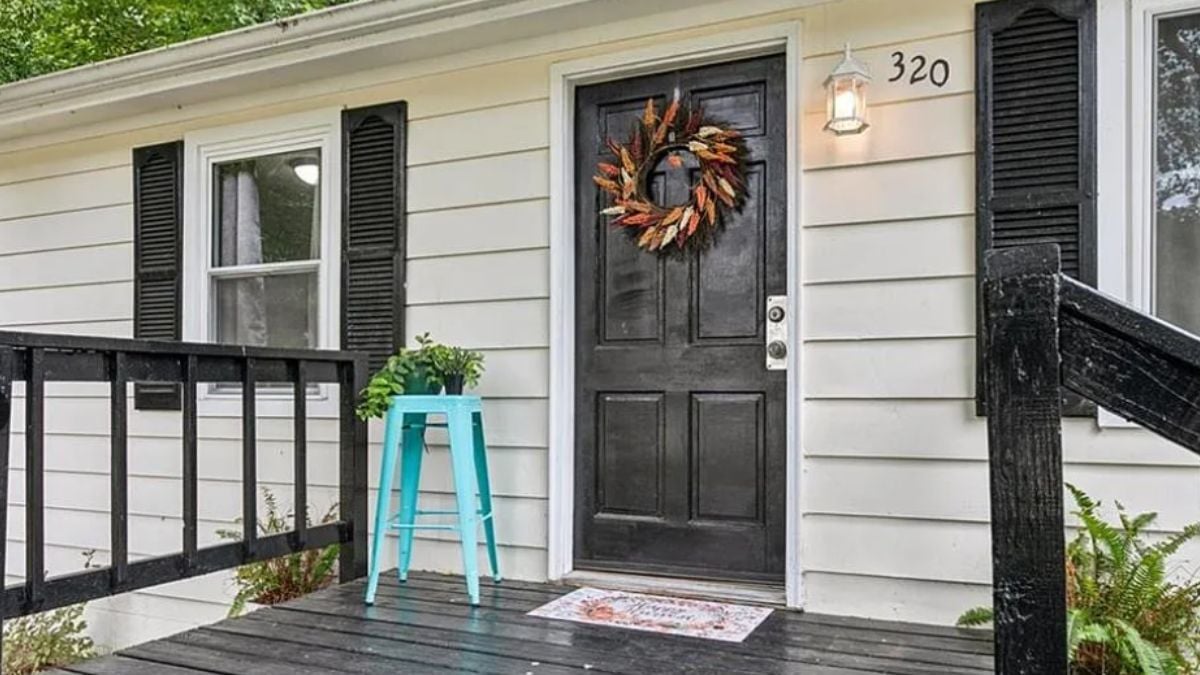 The front entry of the house.