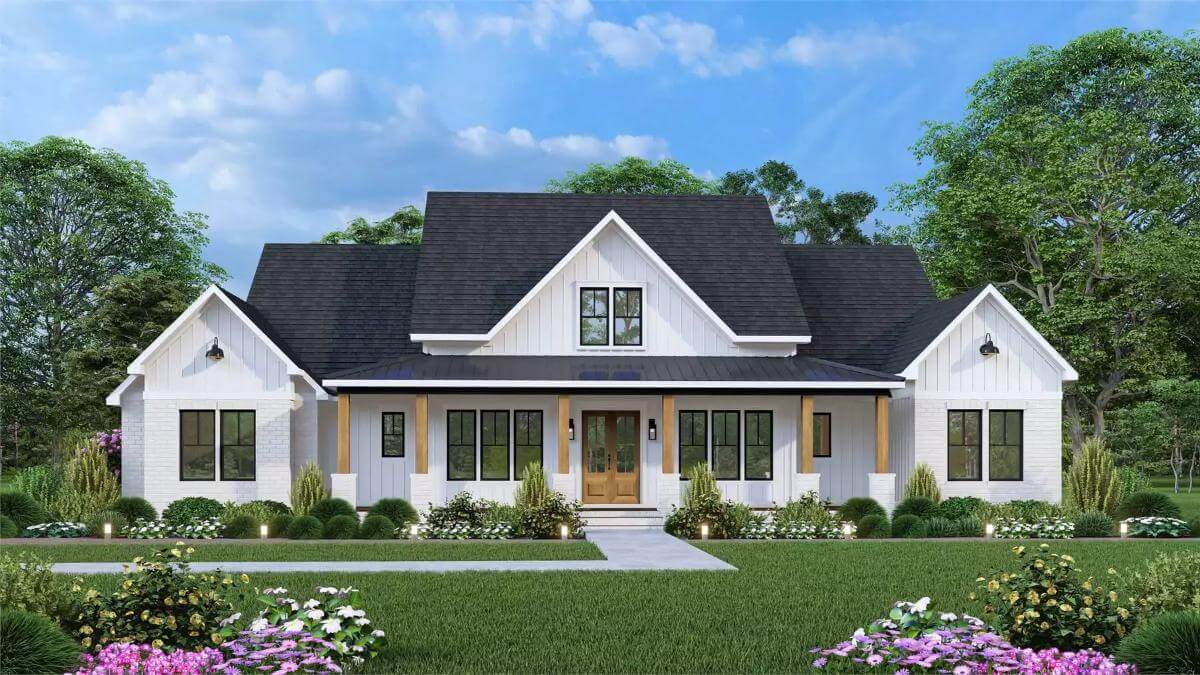 The Black Creek 2 4-Bedroom Farmhouse with Bonus Room and Jack & Jill Bath (Floor Plan)