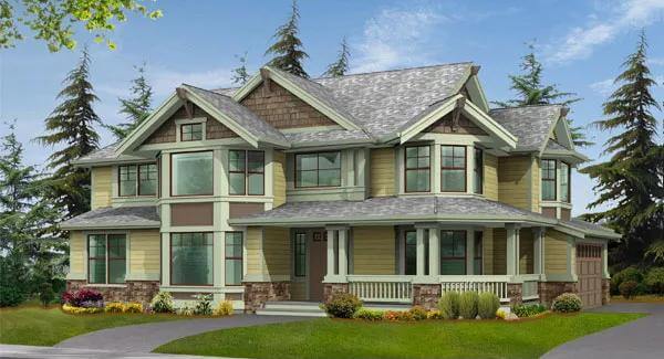 Front rendering of the Hazelwood 3-bedroom farmhouse.
