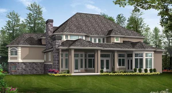 Rear rendering of the 4-bedroom traditional style Kaslo home.